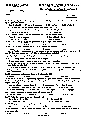 Đề thi thử Tốt nghiệp THPT môn Sinh học - Mã đề 202 - Năm học 2020-2021 - Sở giáo dục và đào tạo Bắc Ninh (Có đáp án)
